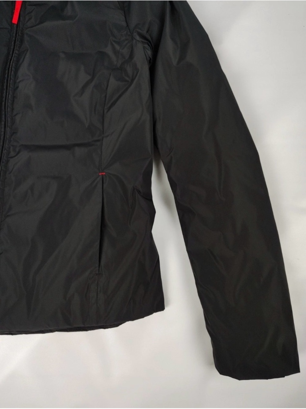 Lightweight Women's Black Jacket with Red Trim - Picture 5 of 5